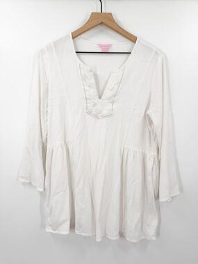 Lilly Pulitzer Lyndsea White Tunic Top